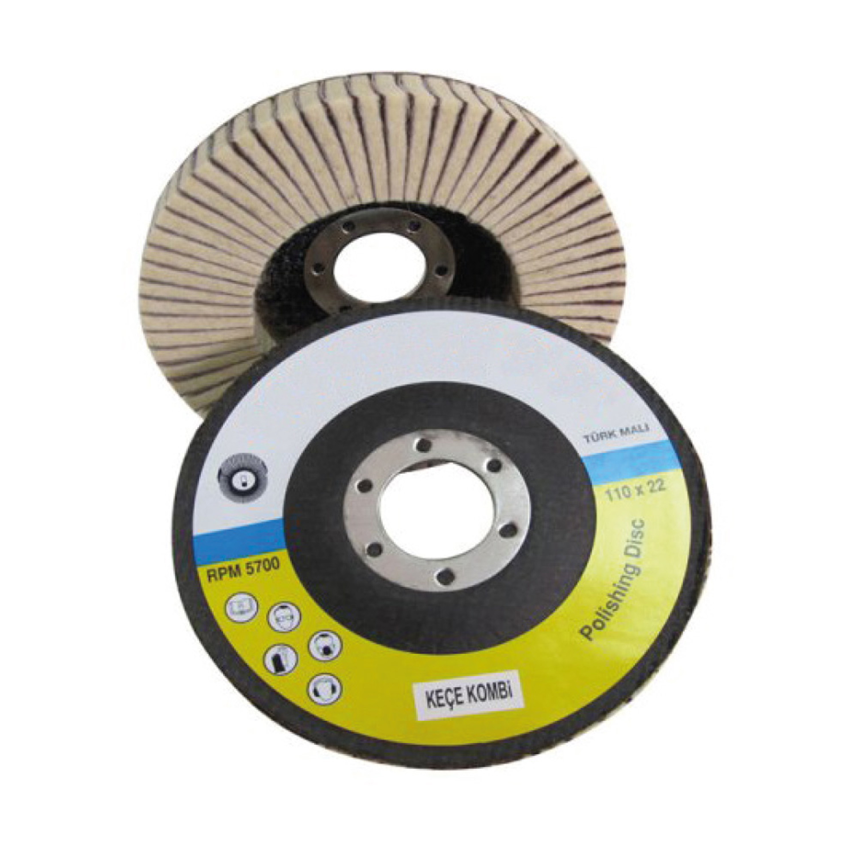 110 x 22 Mop Keçe Kombi Disk 120 Kum